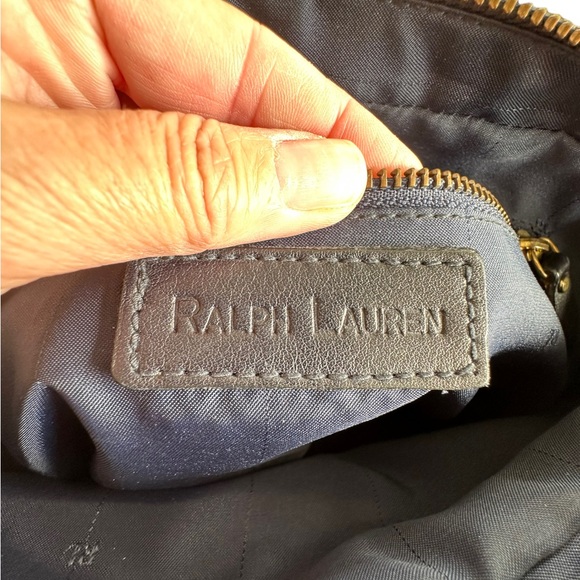 Ralph Lauren Navy Blue Leather Shoulder/Crossbody Purse - Picture 13 of 14